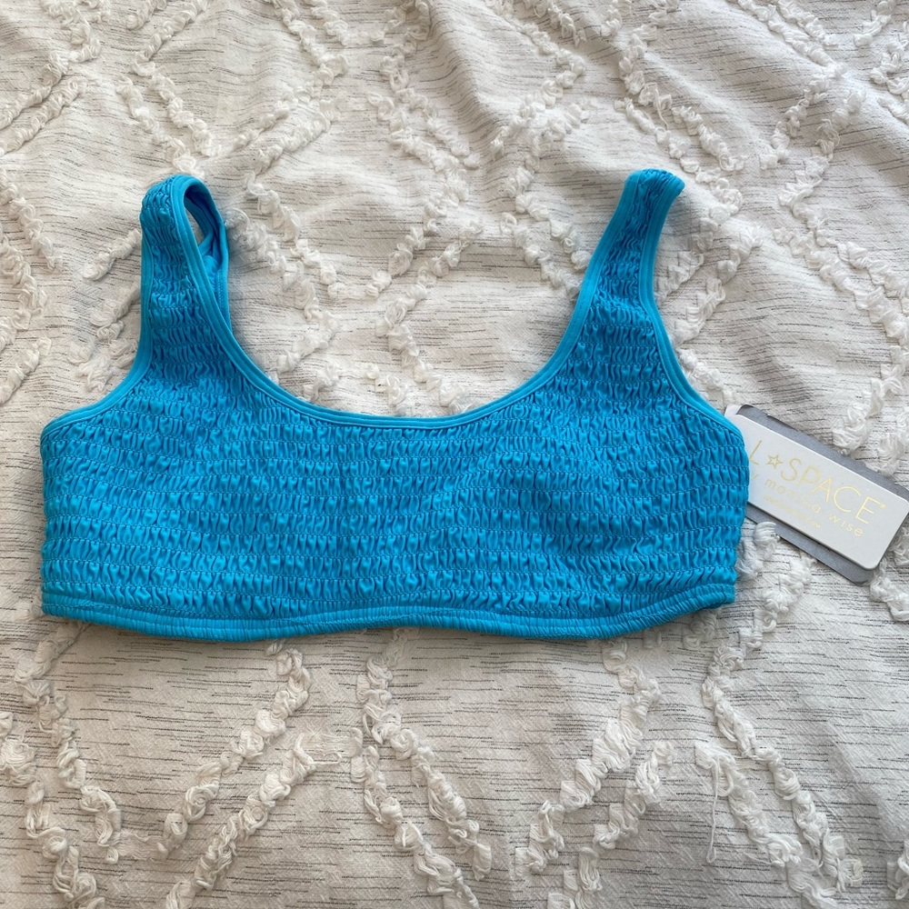 🦋 l space ruched blue bikini top🦋